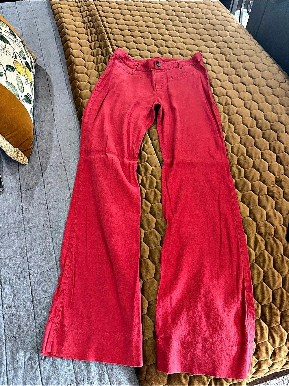 cabi Valentine Trouser Wide Leg Pants brick red Size 10